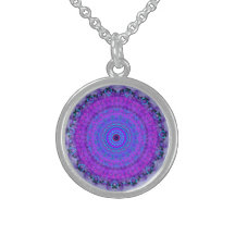 Purple Psyche Mandala kaleidoscope necklace