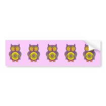 Purple Psychedelic Owl