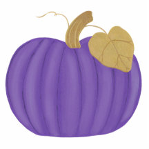 Purple Pumpkin Halloween Ornament Photo Sculptures