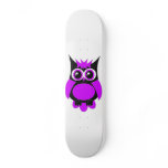 Purple Punk Owl Skateboard