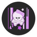 Purple Punk Skull Stickers