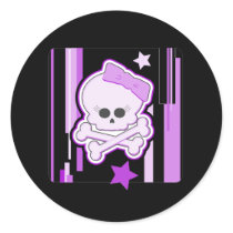 Purple Punk Skull Stickers