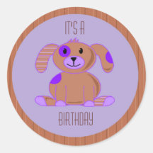 Purple Puppy Sticker