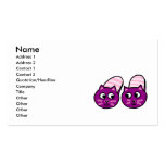 Purple pussycats slippers business card