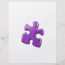 Purple Puzzle! A design also for Autism Awareness Personalized Flyer