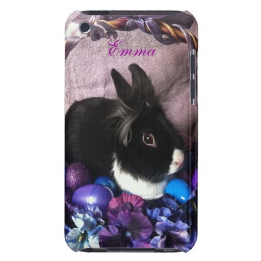 Purple Rabbit Barely There iPod Cases