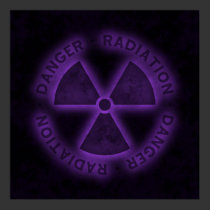 Purple Radiation Symbol Poster posters