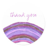Purple rainbow thank you sticker