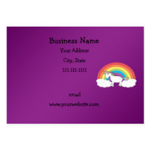 Purple rainbow unicorn gifts business card
