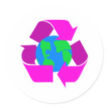 Purple Recycle stickers