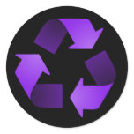 Purple Recycling Symbol Sticker