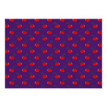Purple red cherry pattern announcement