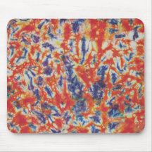 Purple & Red Crinkle Mix Tie Dye Pattern Mouse Pad