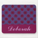 Purple Red floral pattern mousepads