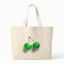 Purple Red Green Virgin Cherry Twin Cherries Canvas Bags