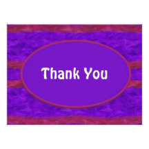 Purple red Thank you Personalized Announcements