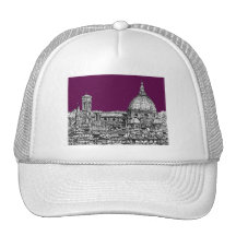Purple renaissance drawing trucker hats