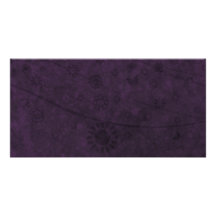 Purple Retro Flowers and Butterflies Abstract Photo Card