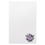 Purple Ribbon And Wings Epilepsy Stationery Paper
