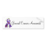Purple Ribbon Bumper Stickers