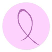 Purple Ribbon Customizable Sticker