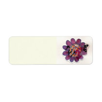 Purple  Ribbon Flower labels