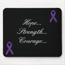 Purple_Ribbon, Purple_Ribbon, Hope...Strength..... Mousepad