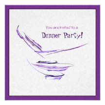 Purple Rice Bowl Invitation