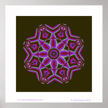 Purple Ring Mandala Poster