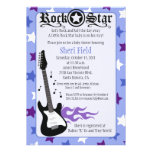 PURPLE ROCK STAR 5X7 BABY SHOWER - Rosemary Custom Invites