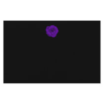 Purple Rose. Black Background. Personalized Stationery