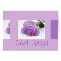 Purple Rose Civil Union Card