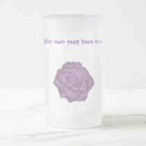 Purple Rose frosted glass mug mugs