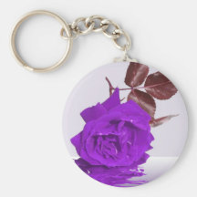 Purple Rose of Fibro Key Chain
