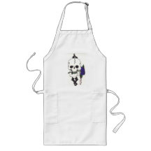 Purple Rose Skull Apron