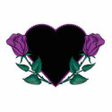 purple roses black  heart photo sculptures