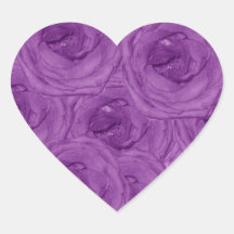 Purple Roses Design Sticker