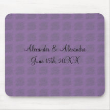 Purple roses wedding favours mouse pad