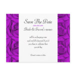 Purple roses - wedding save the date template