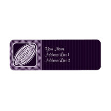 Purple Rugby Custom Return Address Labels