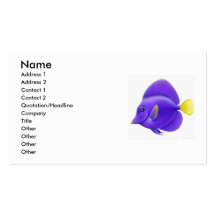 Purple Sailfin Tang Business Card