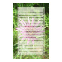 Purple Salsify Flower Lined Stationery