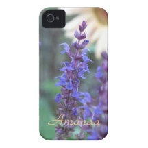 Purple Salvia Flower iPhone 4 Case *Personalize*