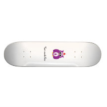 Purple santa owl skate decks