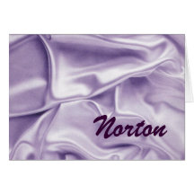 Purple Satin Note Card