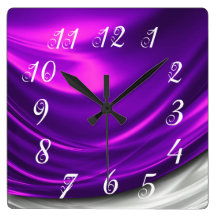 Purple Satin Wall Clock
