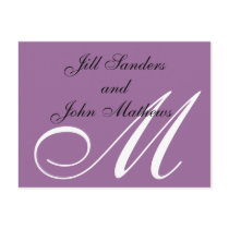 Purple Save the Date Announcements Postcards