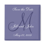 Purple Save the Date Magnets for Weddings