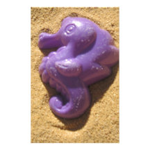 Purple Seahorse Stationery Design