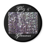 Purple Sequins & Beads magnets